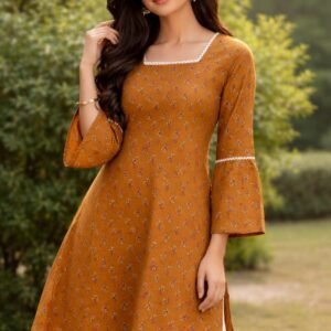 Cotton Short Kurti &ndash; Bellbottom Style