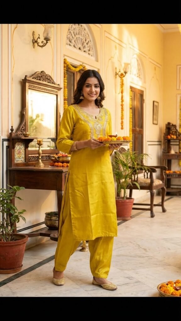 Silk Kurta and Pant Set